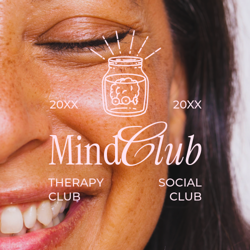 Pink and Brown Mental Therapist Logo