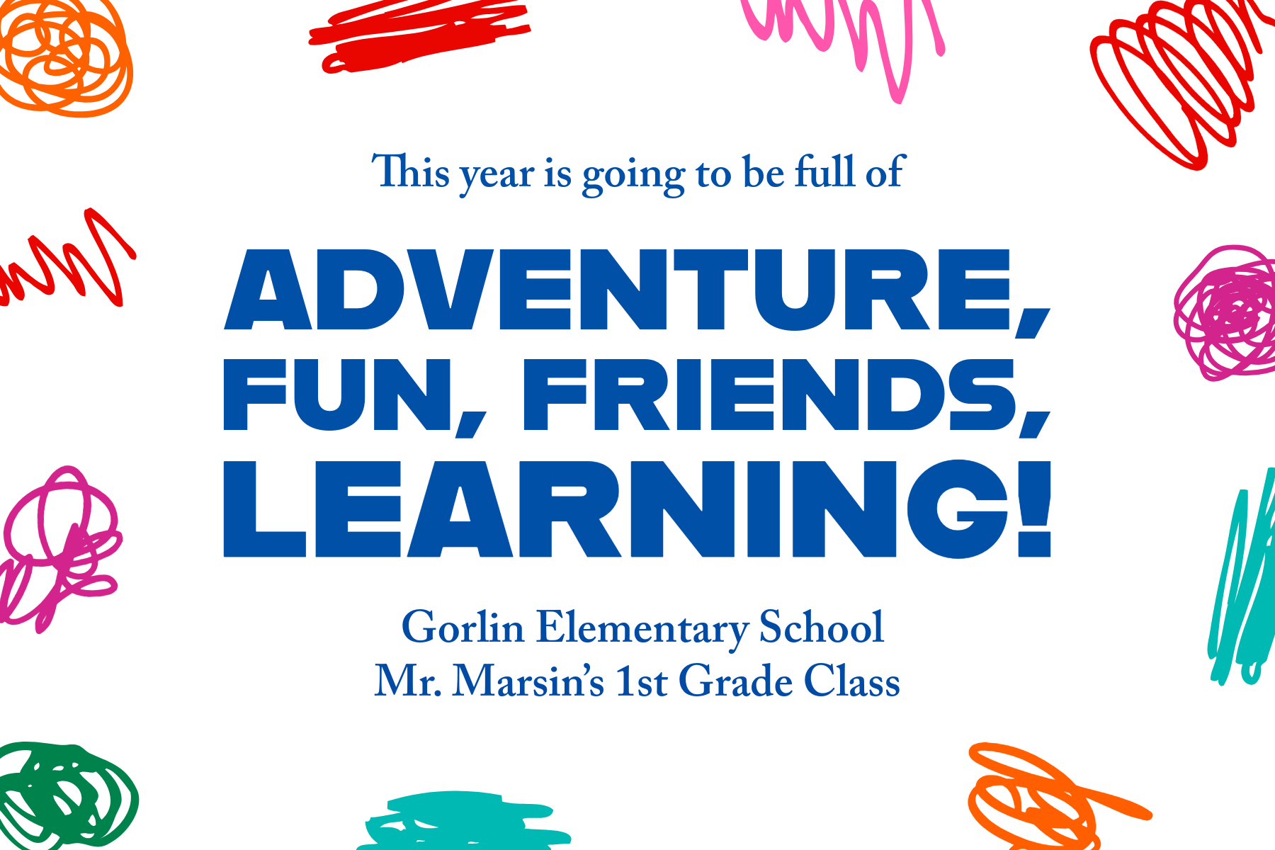 Multicolored Back To School Postcard