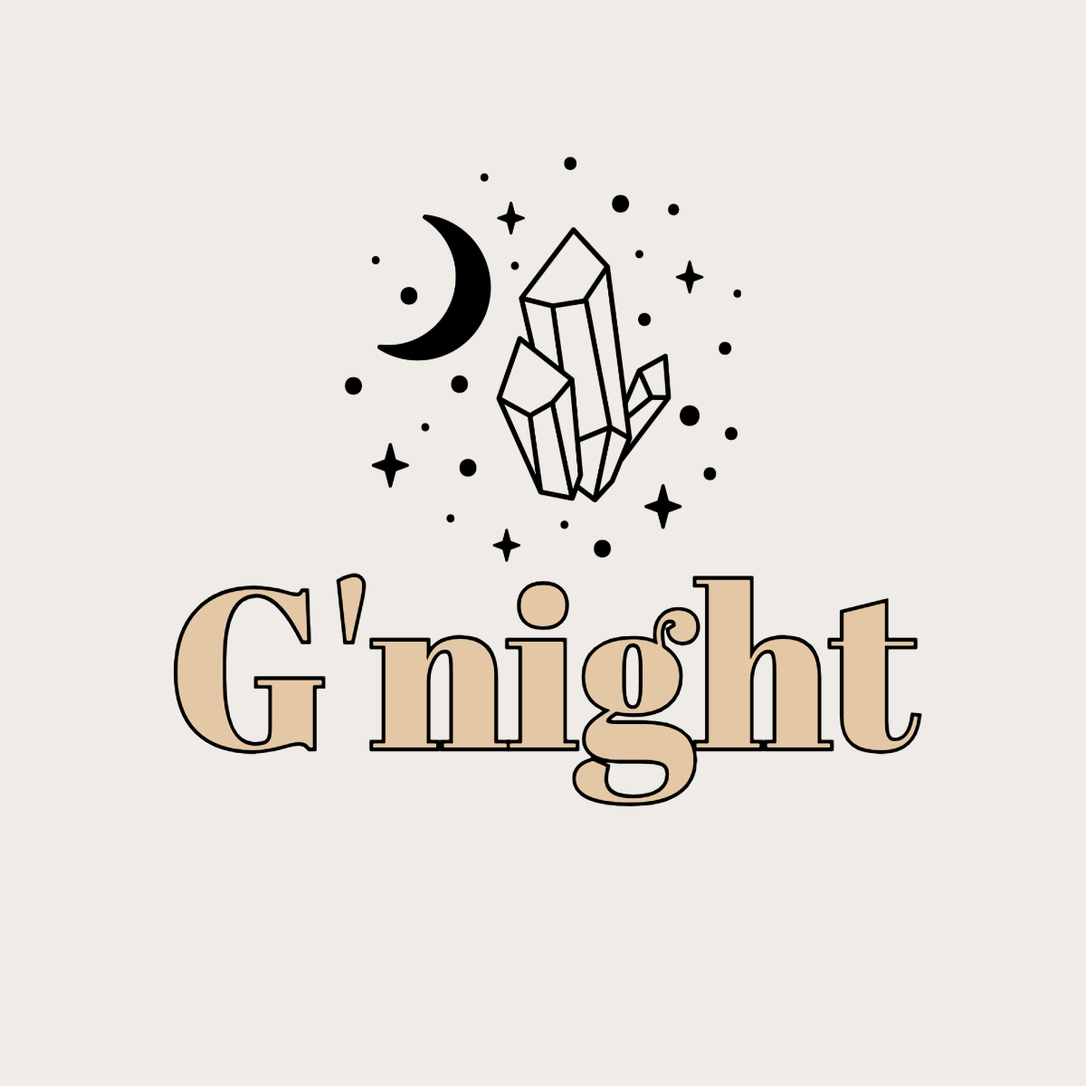 Beige Good Night Instagram Square