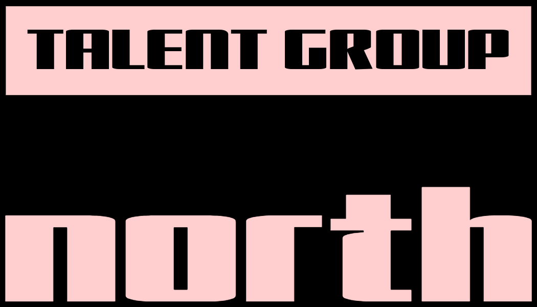 Black and Pink Bold Talent Agency Business Card