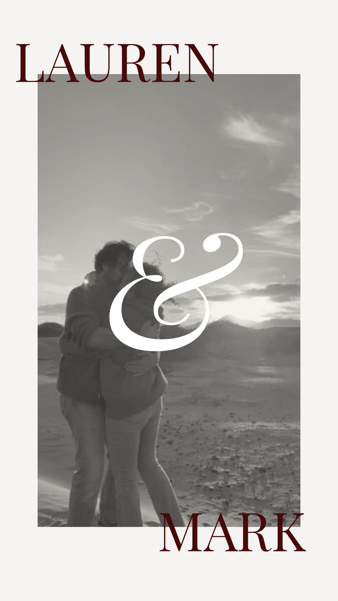 White and Red Engagement Announcement TikTok Video