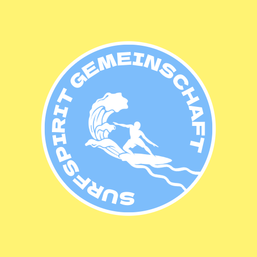 Gelb-blaues Surfclub-Logo