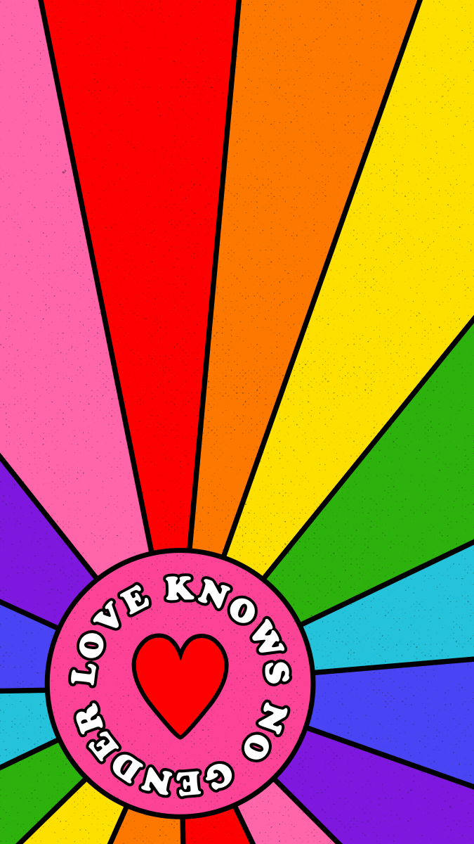 Pink Retro LGBTQ Wallpaper