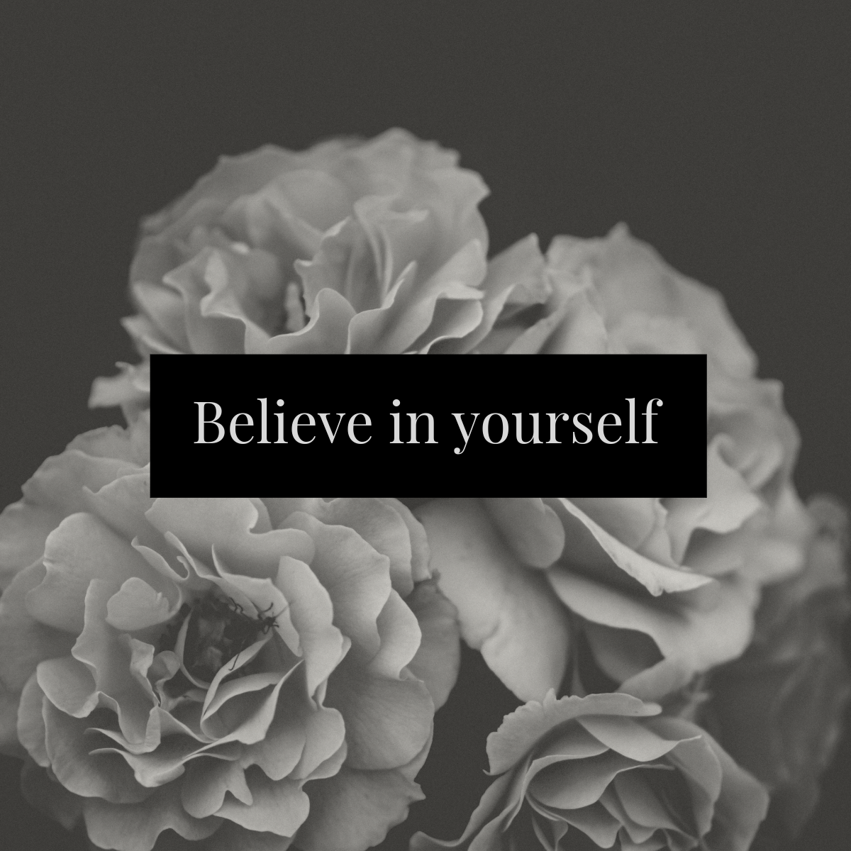 Black and White Motivating Instagram Square