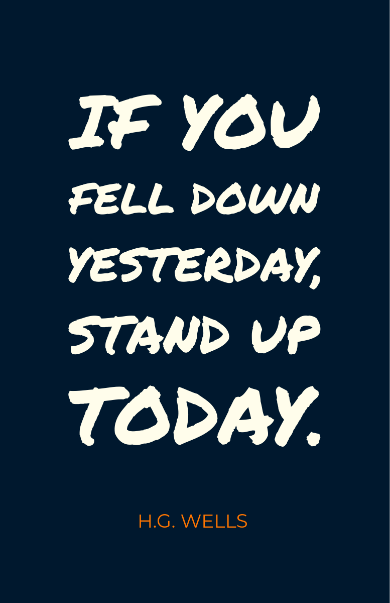 Navy Blue and White Minimalist Stand Up Today Quote Instagram Story