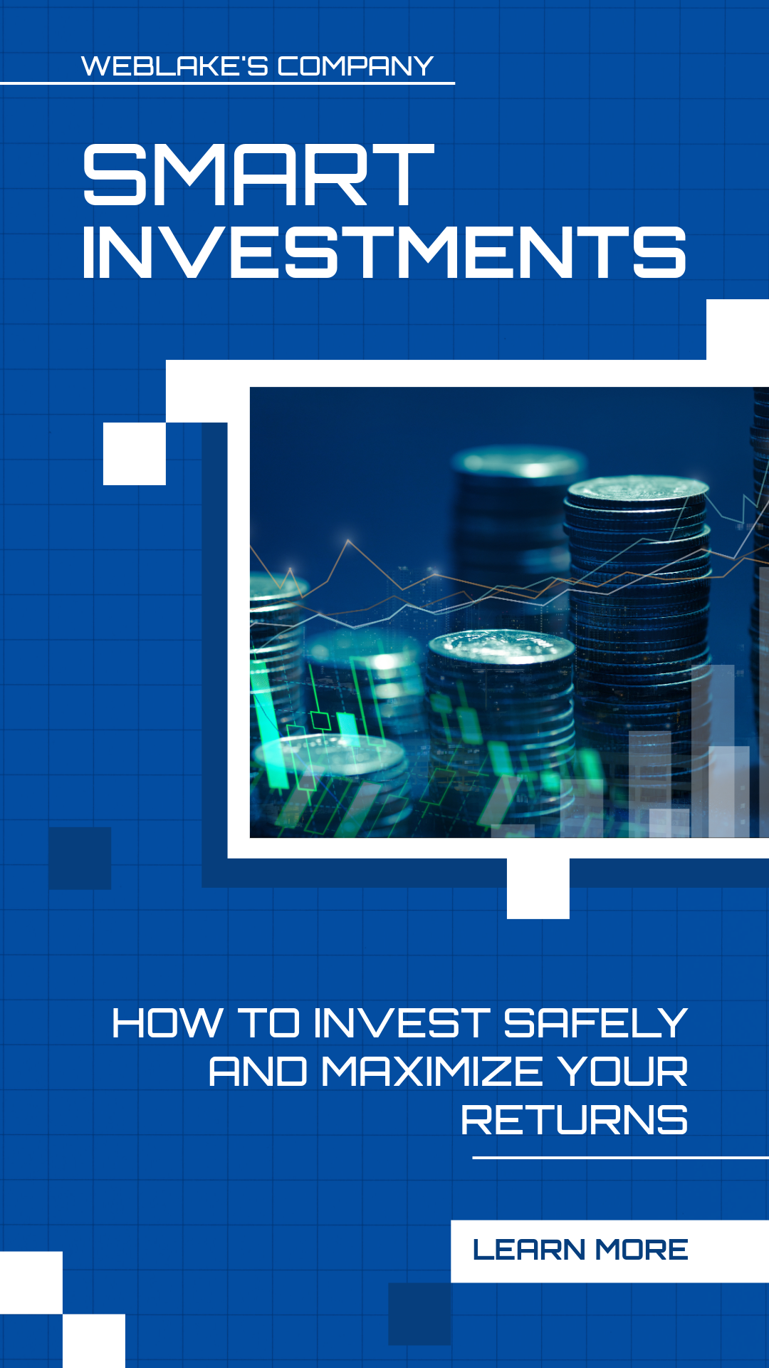 Blue and White Finance Investments Tips WhatsApp Status