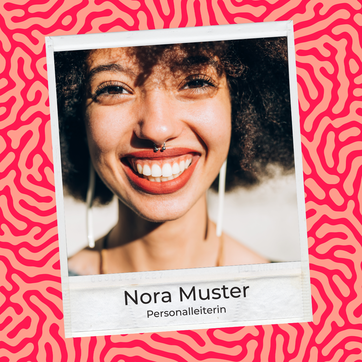 Pink Pattern Background Polaroid Profile Picture Instagram Square Post