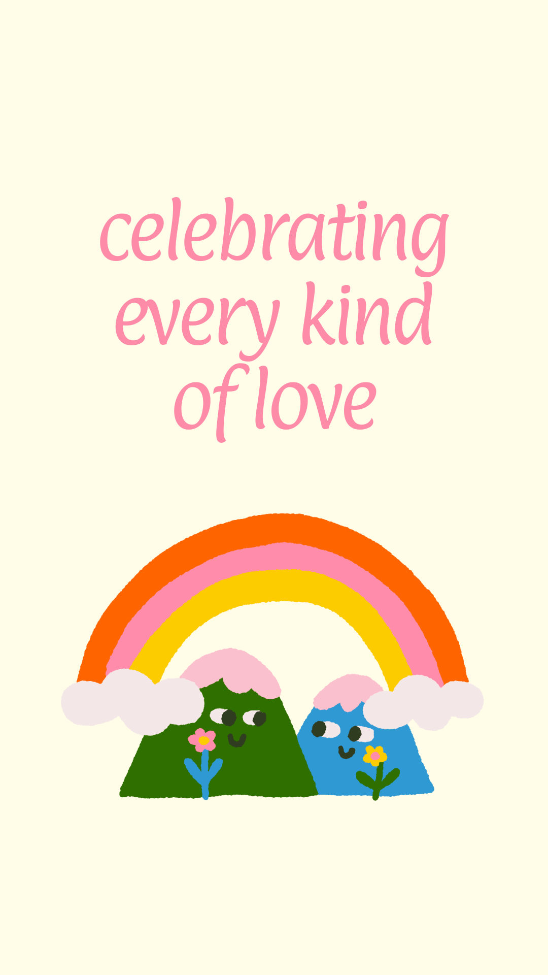 Yellow Cute Pride Love Instagram Story