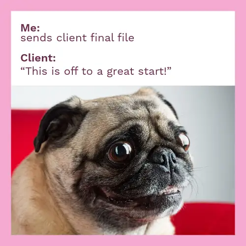 Pink Pug Meme Instagram Square Post