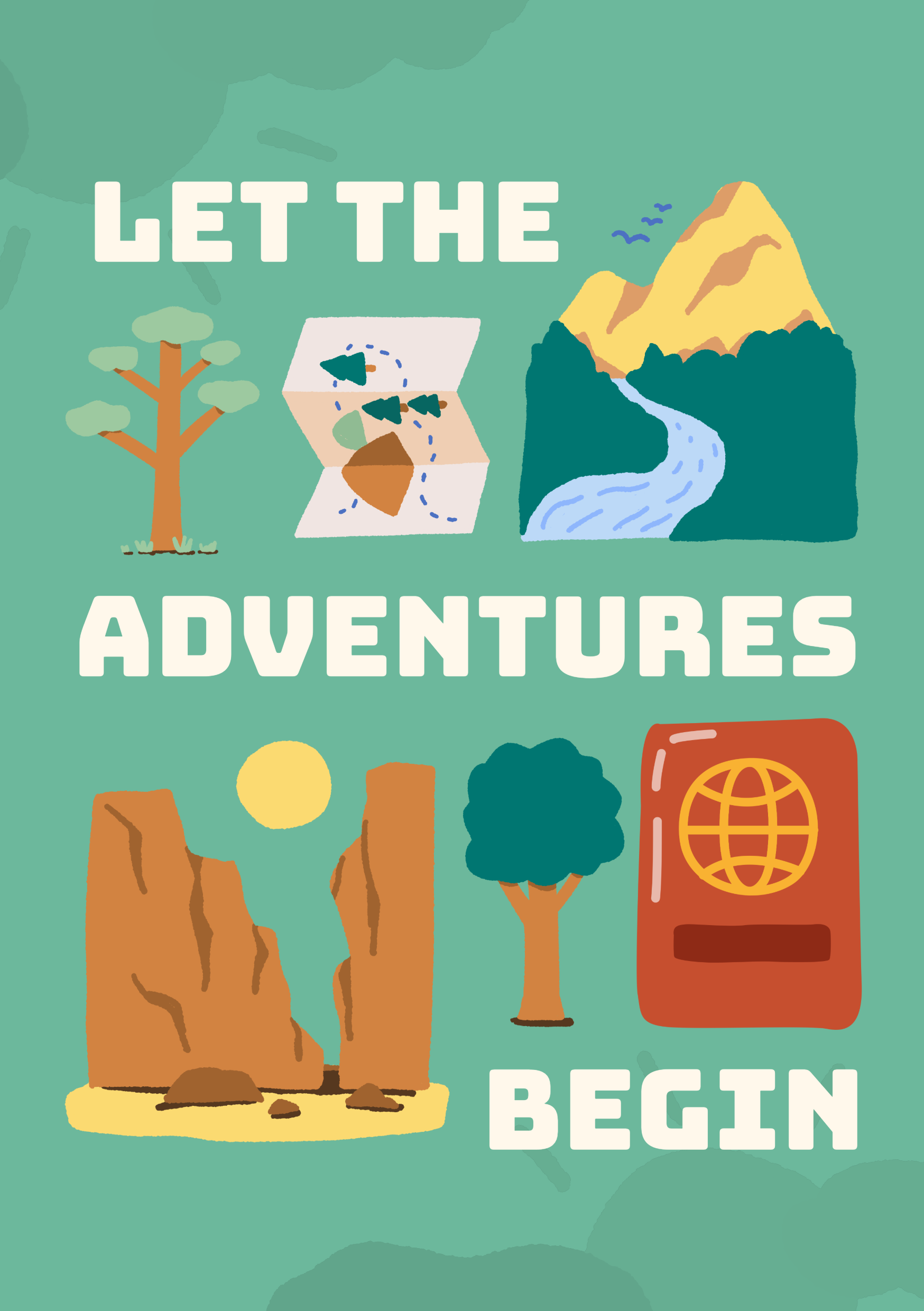 Green and Brown Retirement Card A5