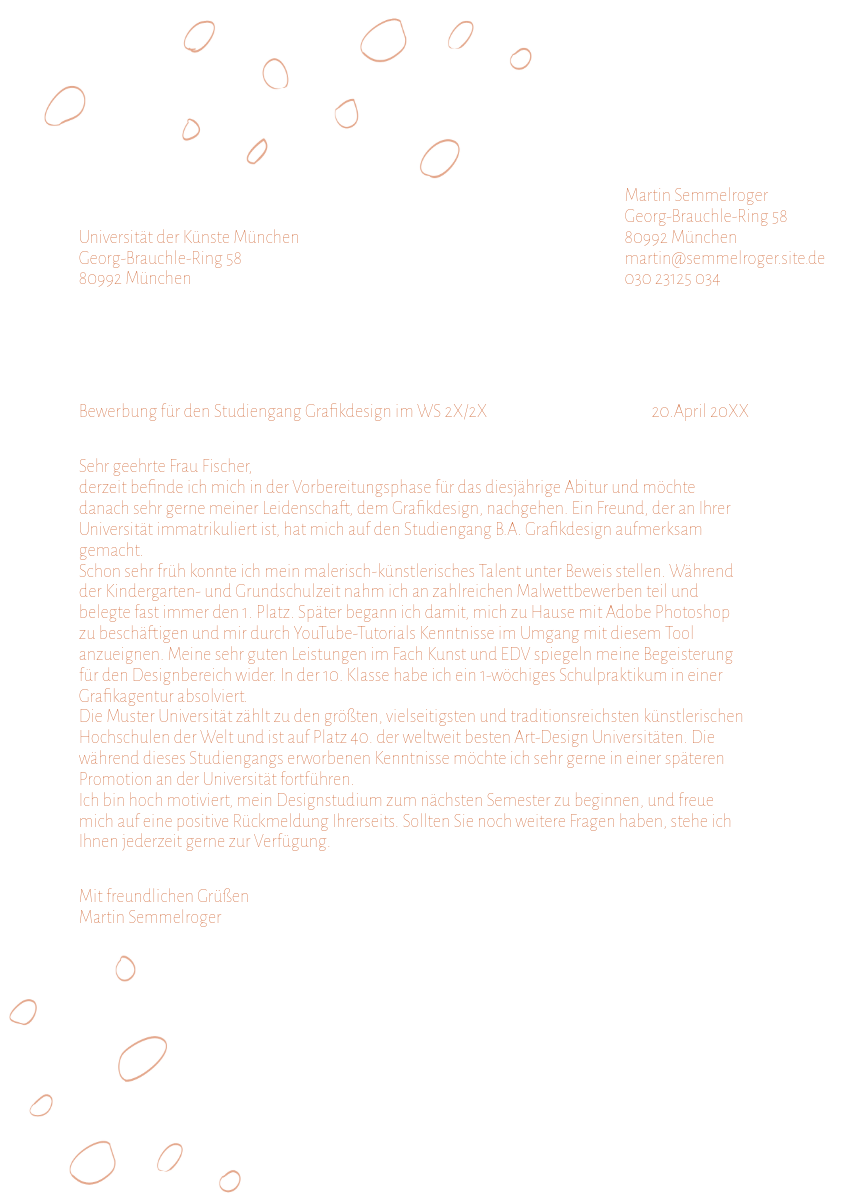 orange white fine illustrated motivation letter