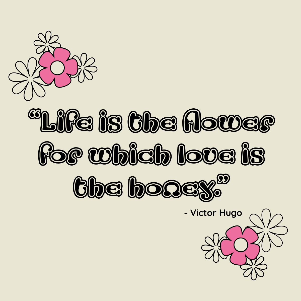 Pink & Black Quote Instagram Square Post