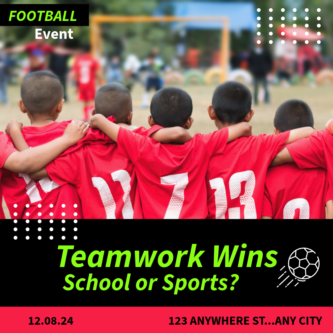 Red Sports Football Instagram Square Post