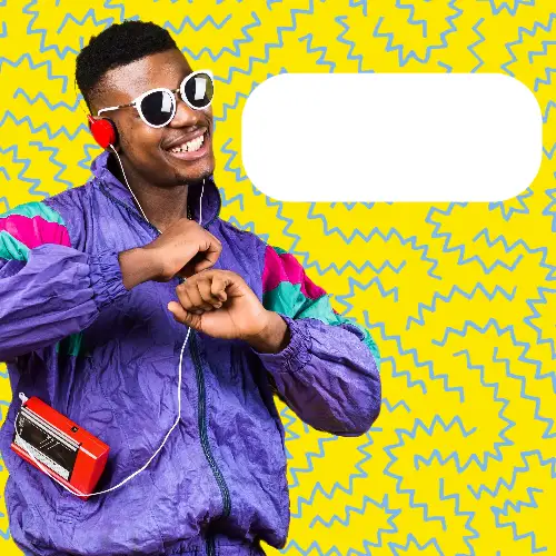 Yellow and Purple Funky Dancing Blank Meme