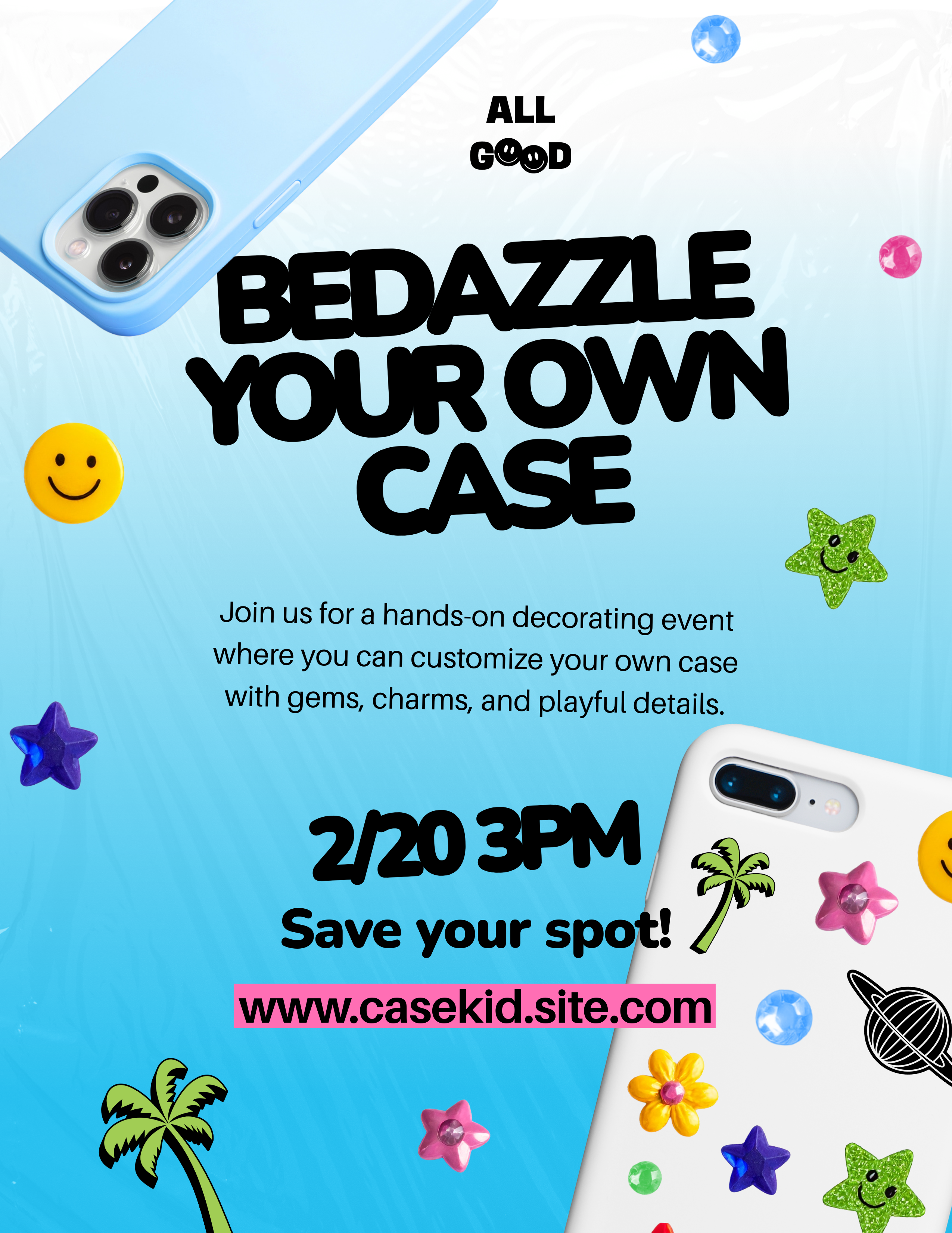 Blue and White Bedazzling Event Flyer