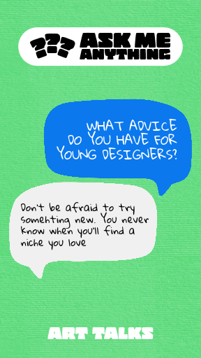 Green and Blue Ask Me Anything Facebook Story