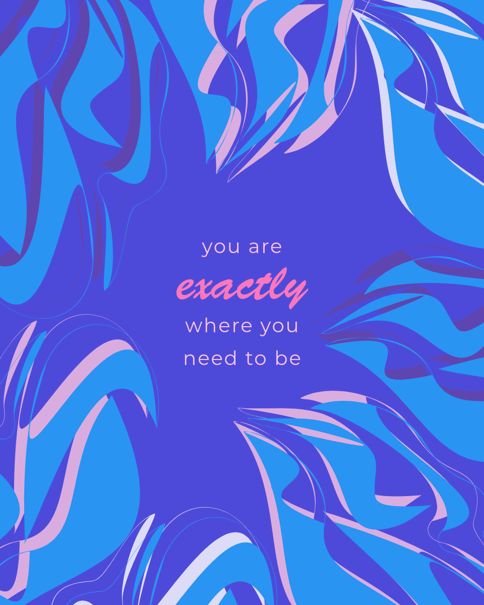 Violet and Blue Reassurance Abstract Instagram Portrait