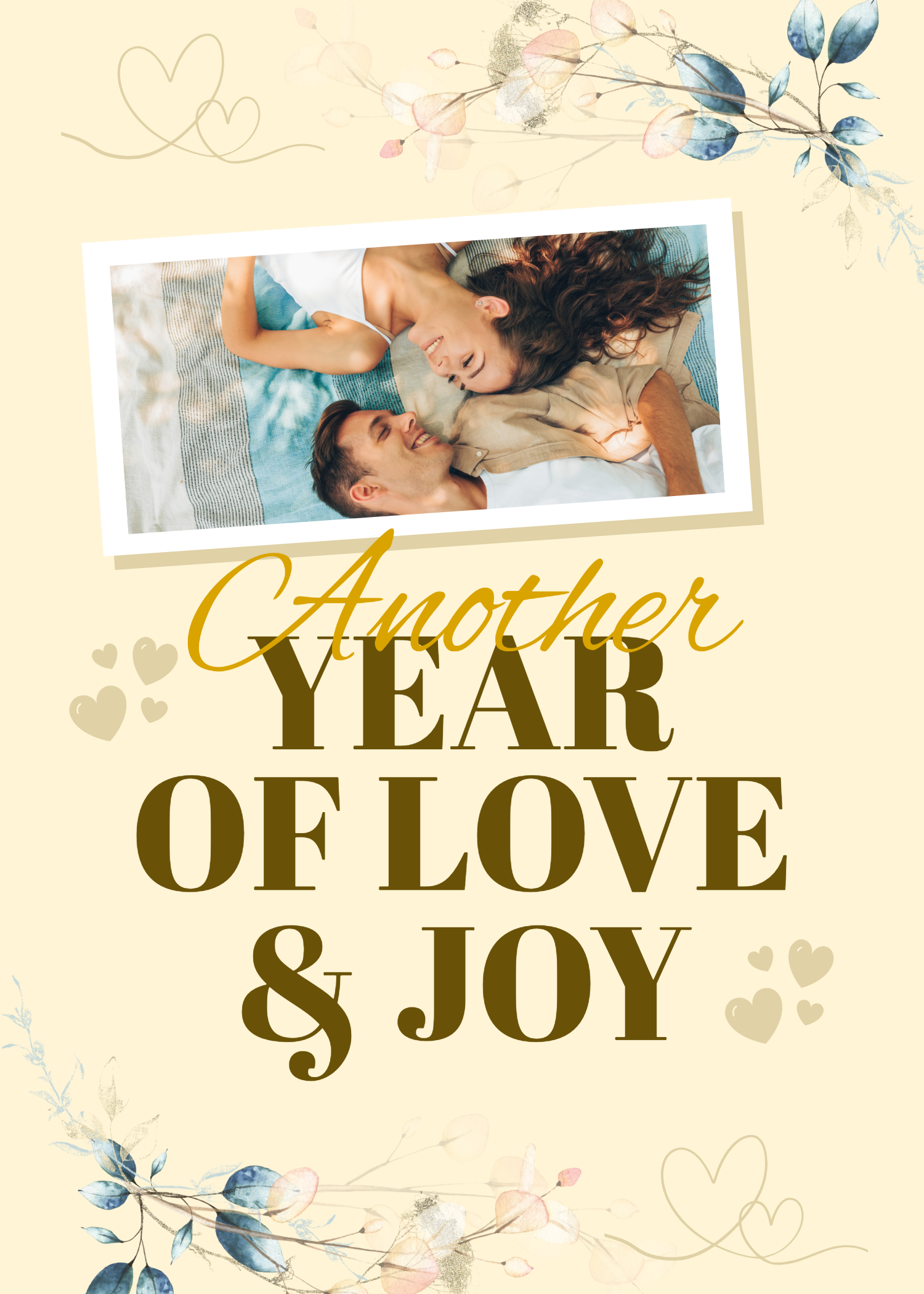 Yellow Anniversary Card