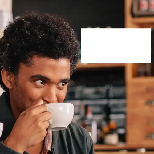 Brown and White Sip Tea Blank Meme