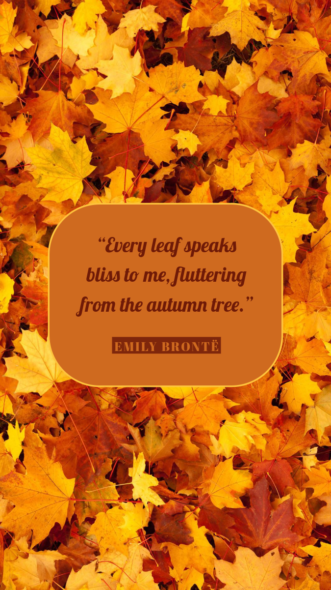 Gold & Brown Autumn Leaves Quote Instagram Story