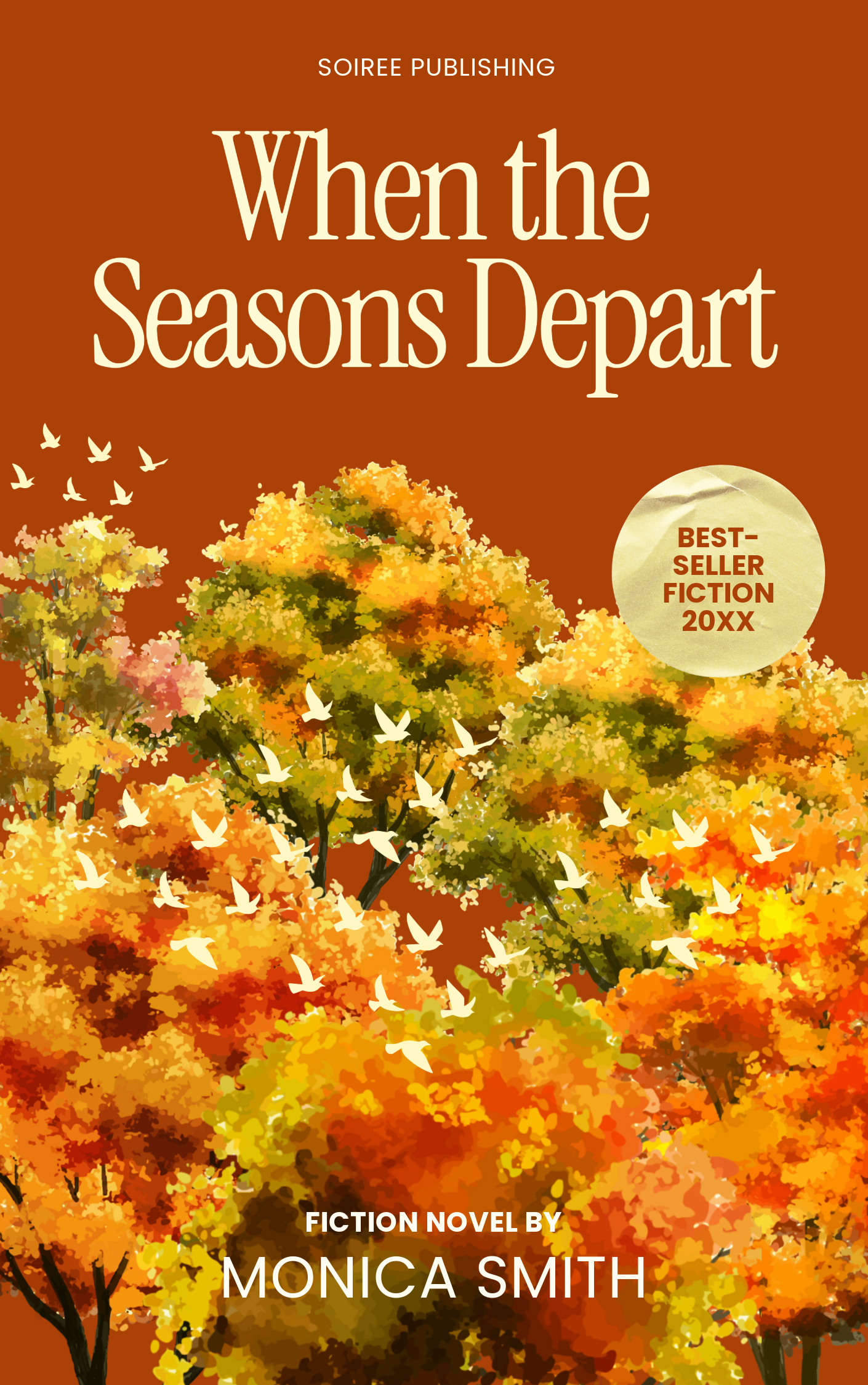 Orange and Brown Fiction Book Cover