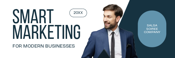 Navy And Blue Marketing Email Header
