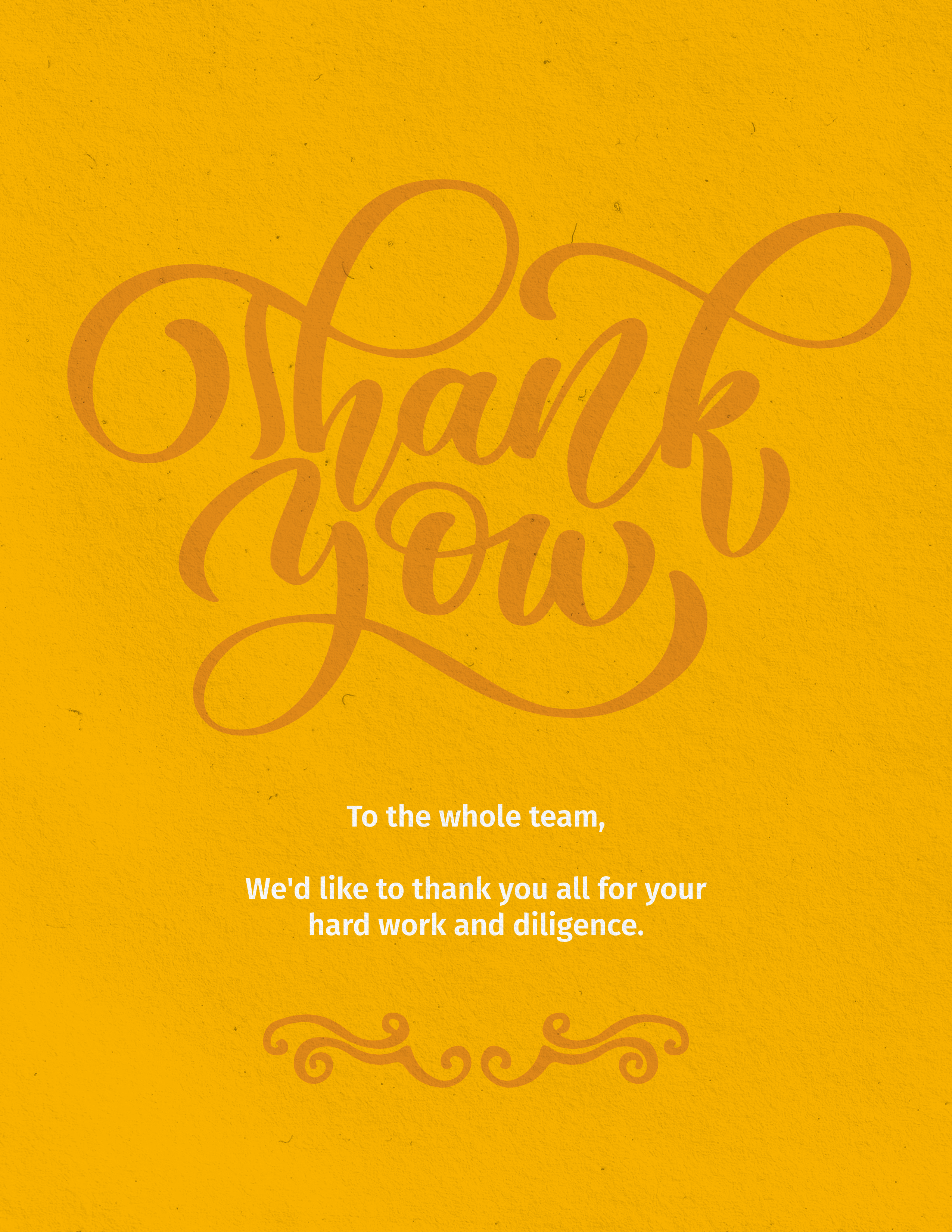 Yellow Staff Thank You Letter