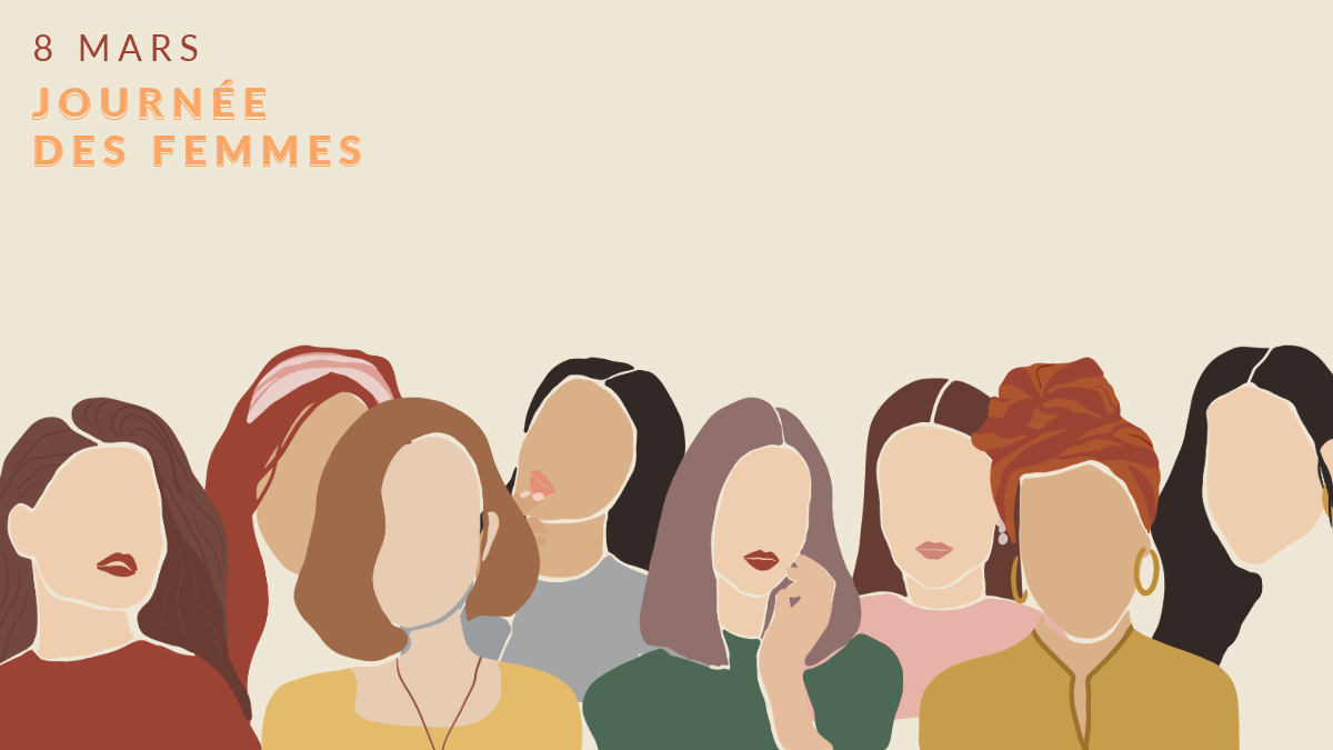 Colorful Illustrated Women Day Zoom background