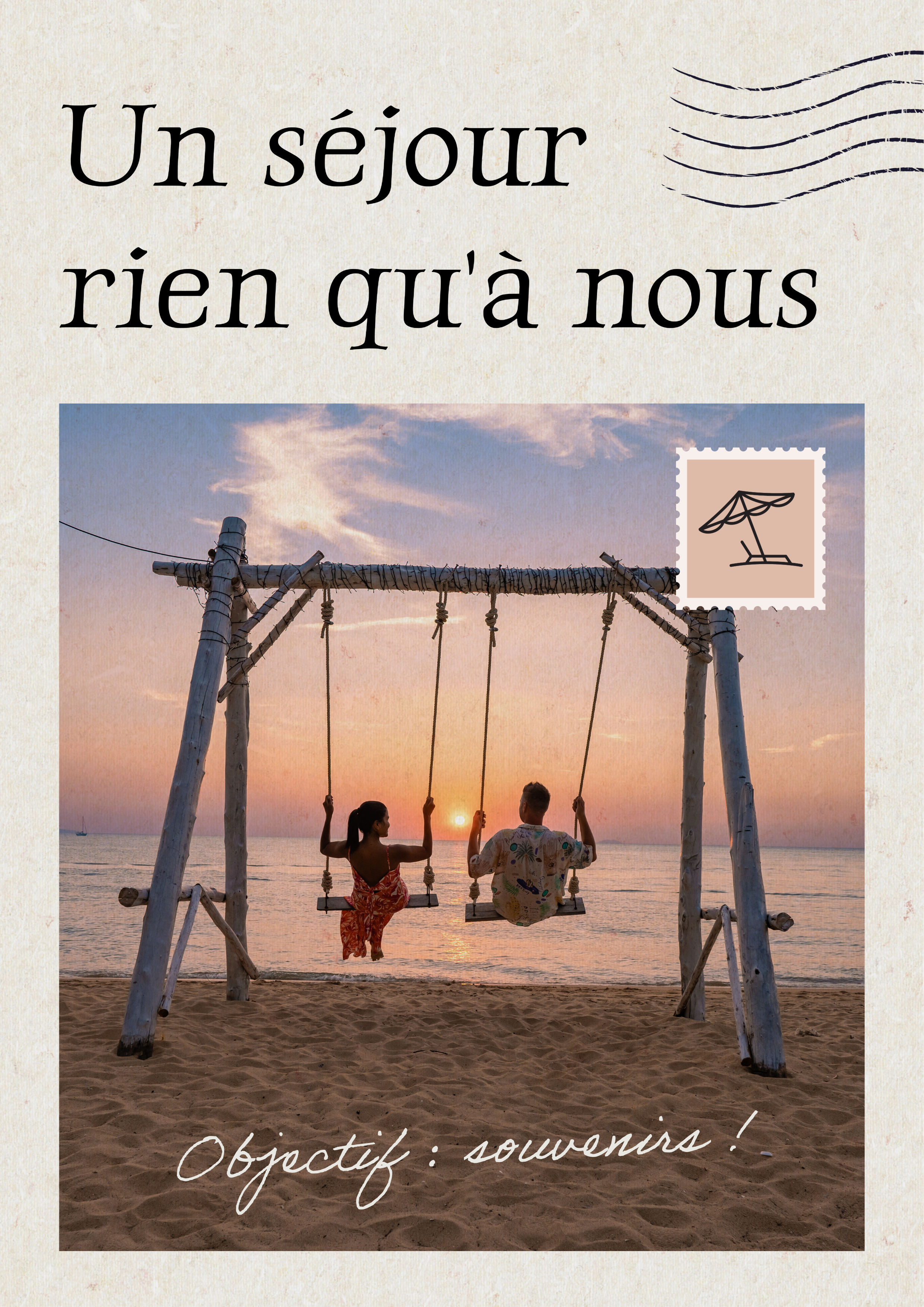 Couverture d'Album Photo Beige Séjour Couple