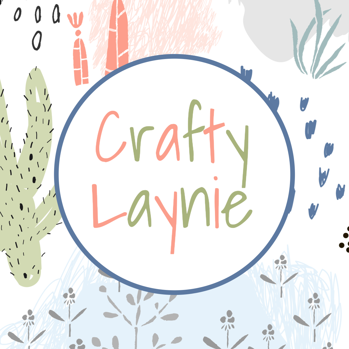 Blue Colorful Craft YouTube Icon