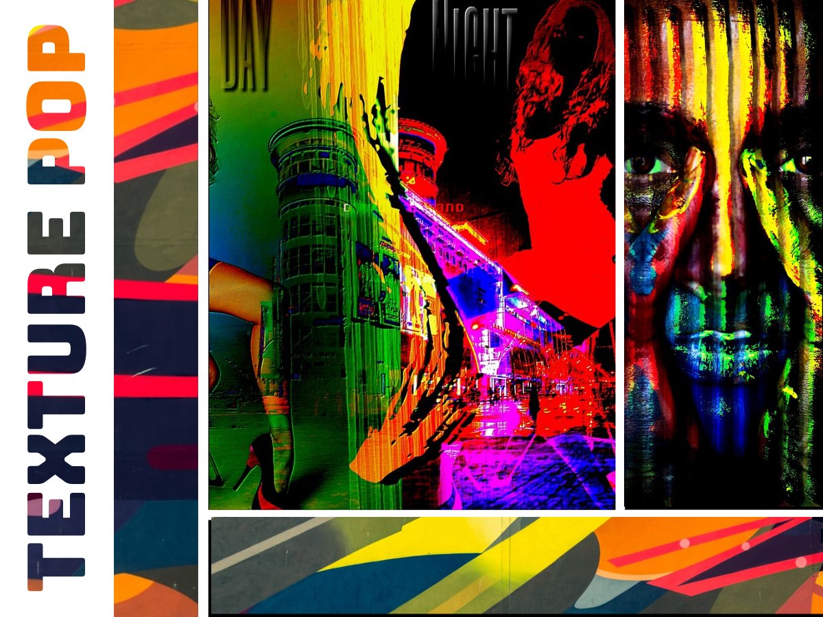 Colorful Texture Pop Collage Facebook Post