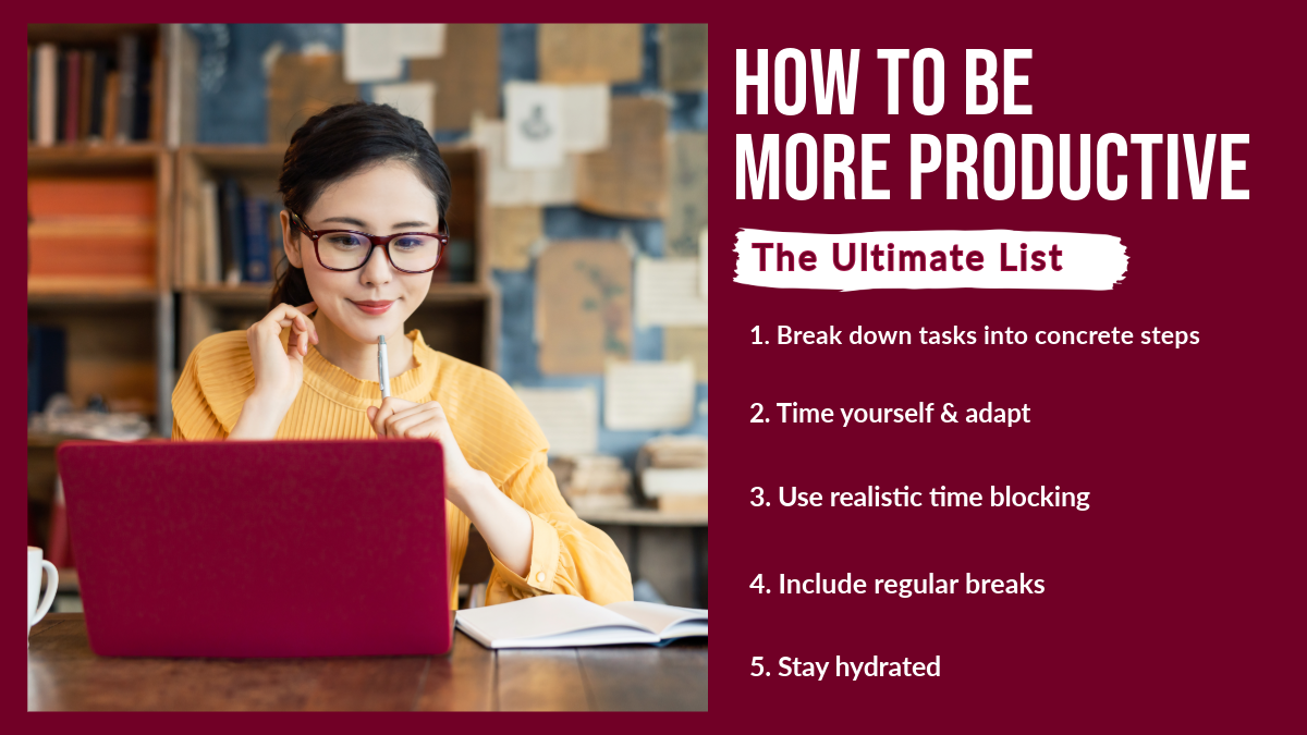 Red Productivity List X Twitter Post