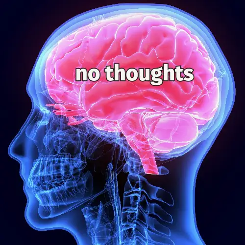 Blue and Pink Empty Brain Meme