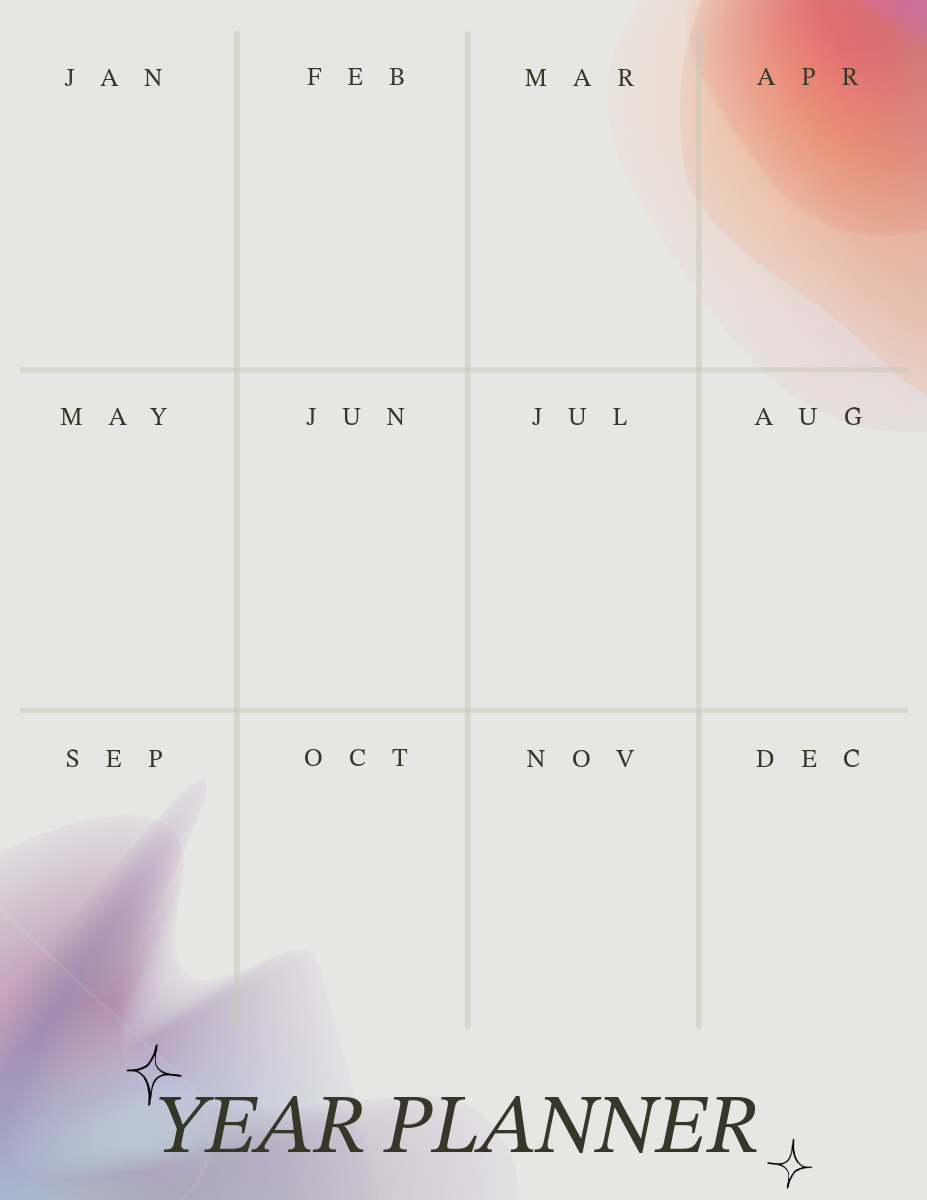 Muted Minimal Gradient 2023 Year Planner