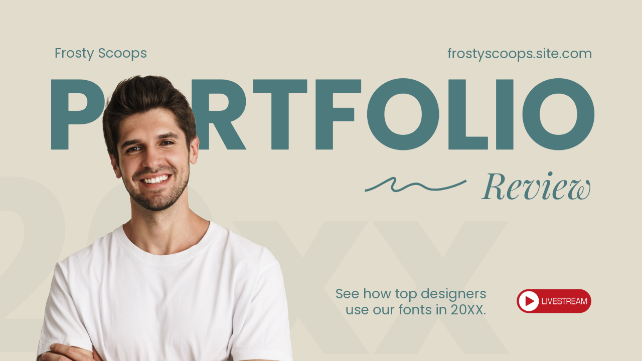 Beige and Mute Green Portfolio Showcase YouTube Thumbnail