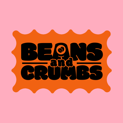 Pink Orange and Black Coffee Shop Logo