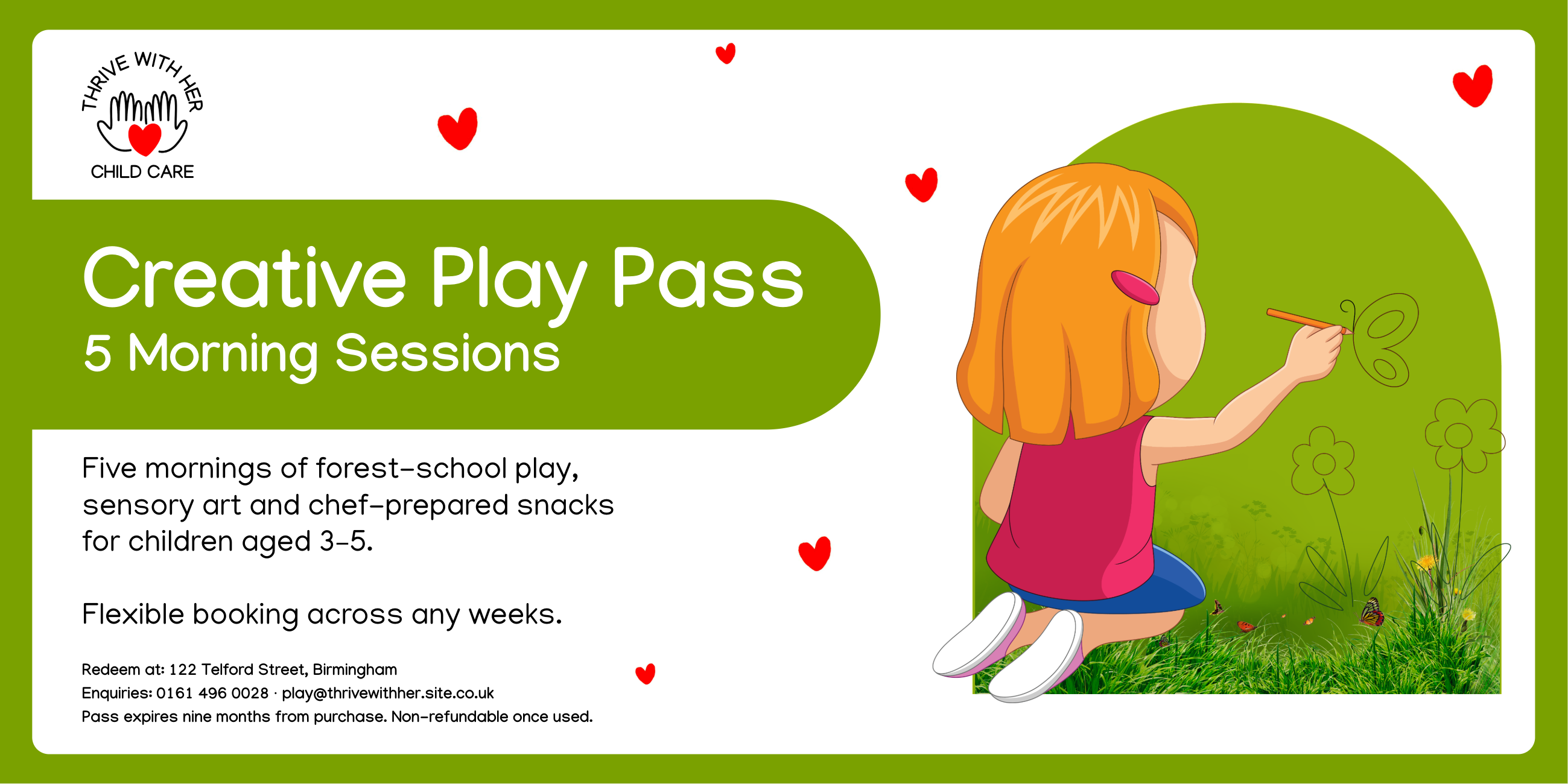 Green and White Childcare Gift Certificate