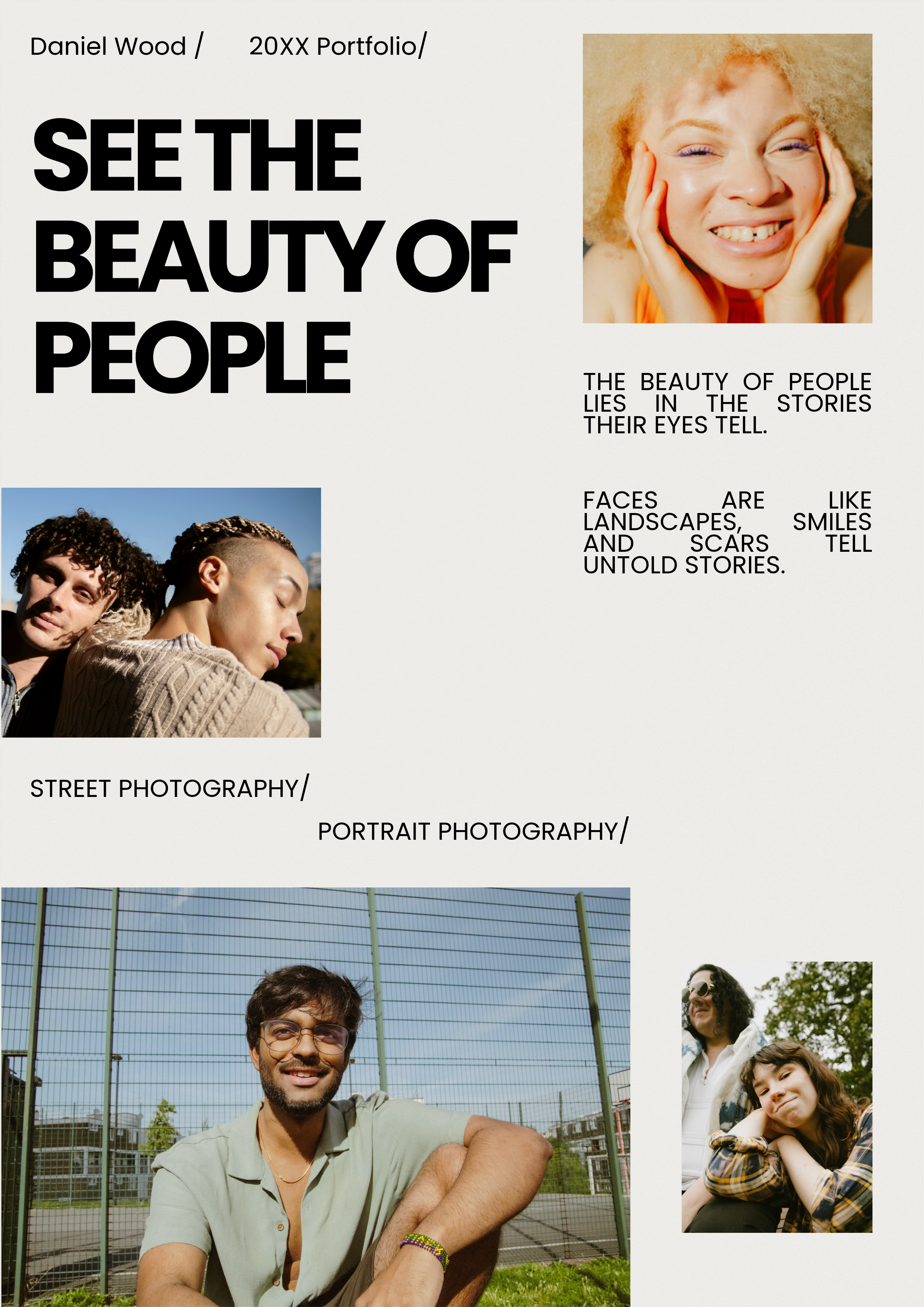 Grey and Black People Photography Photo Book
