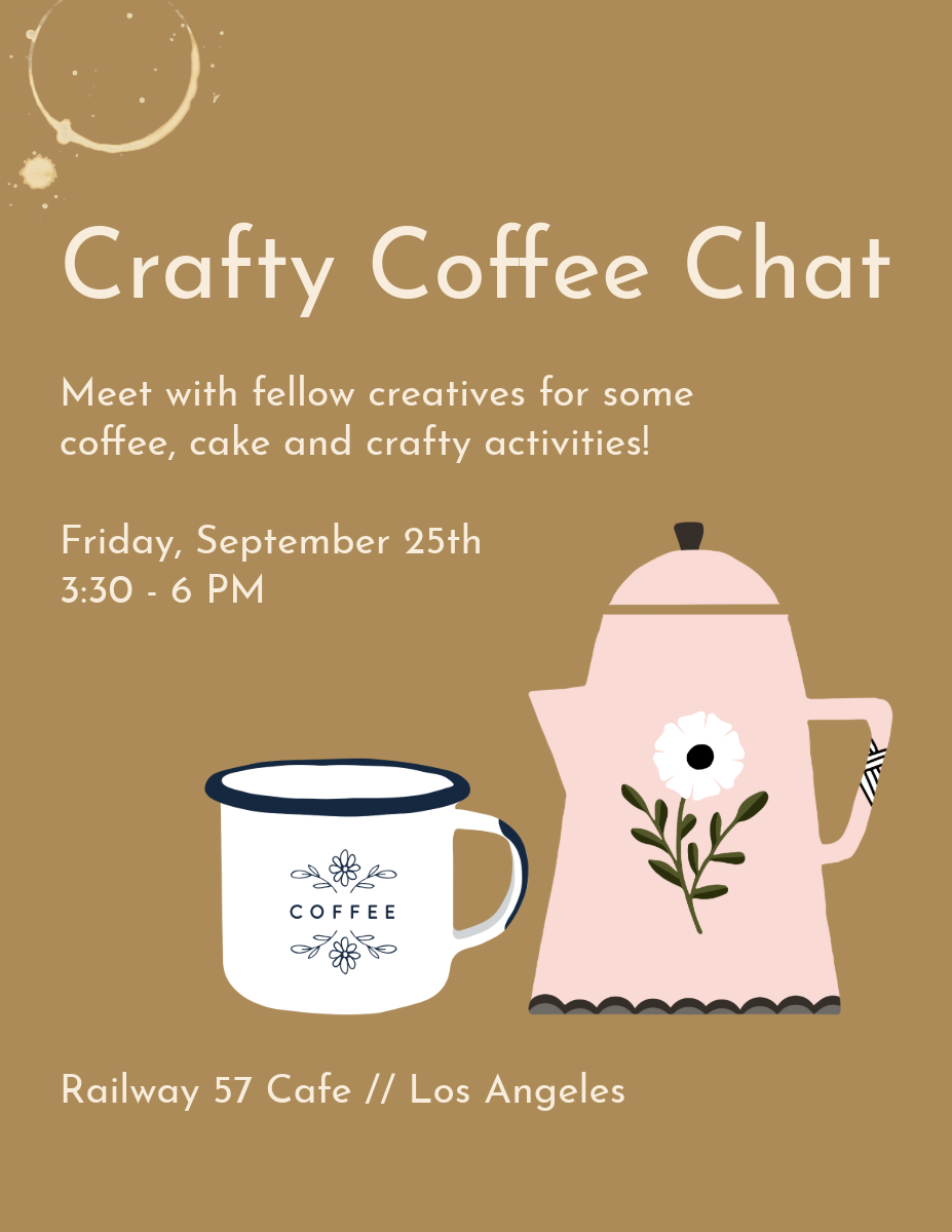 Beige Coffee Chat Flyer