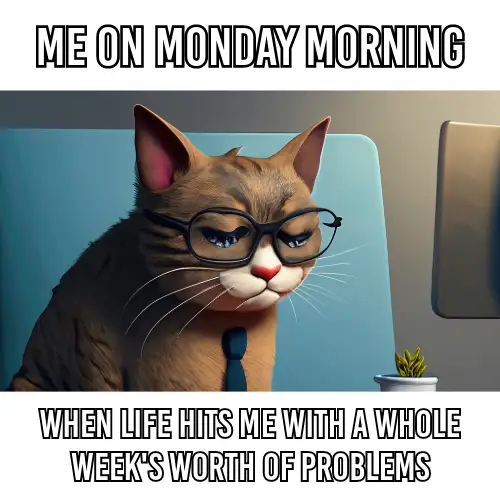 White And Black Me On Monday Morning Meme