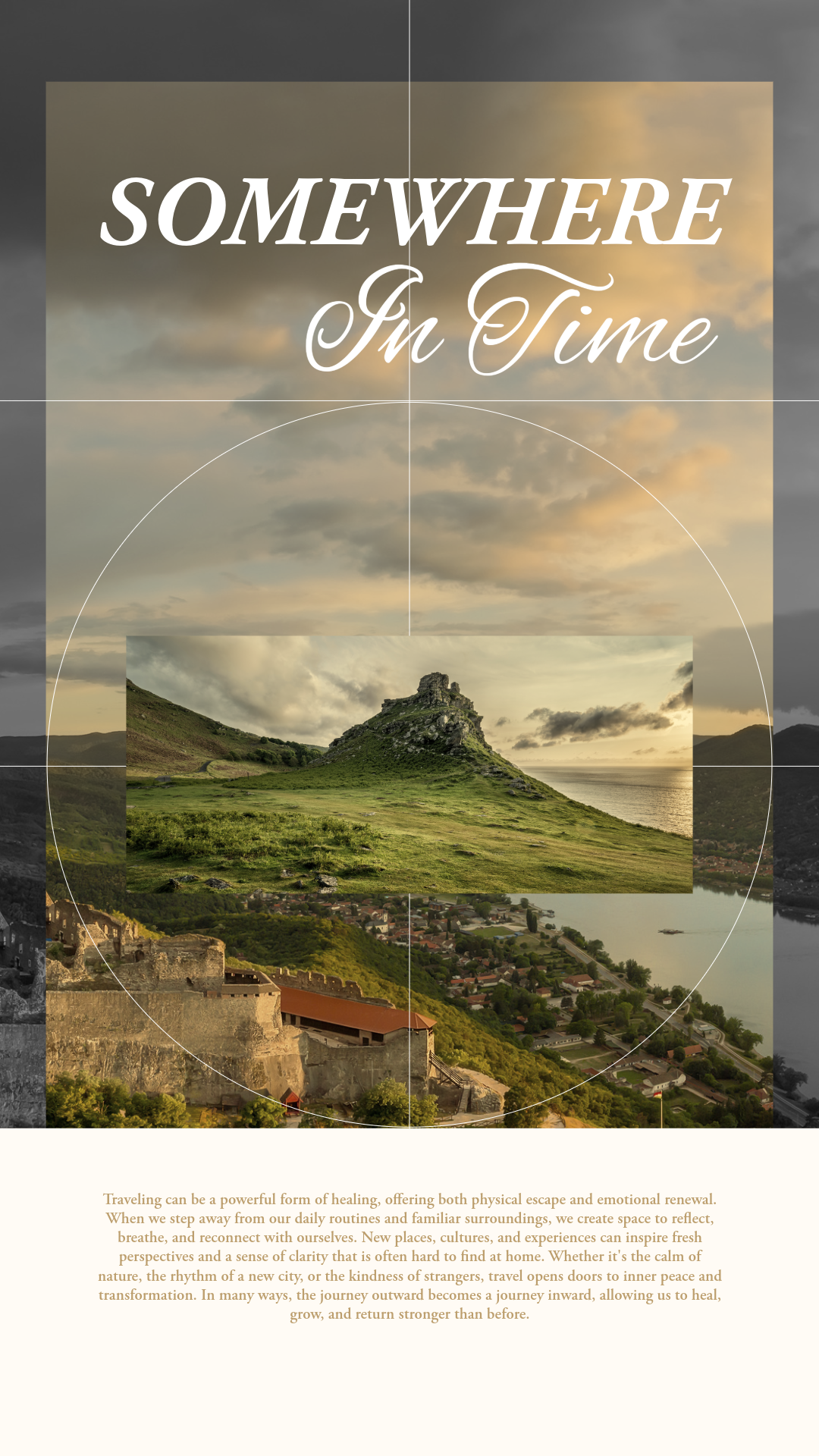 White and Gold  Travel Collage