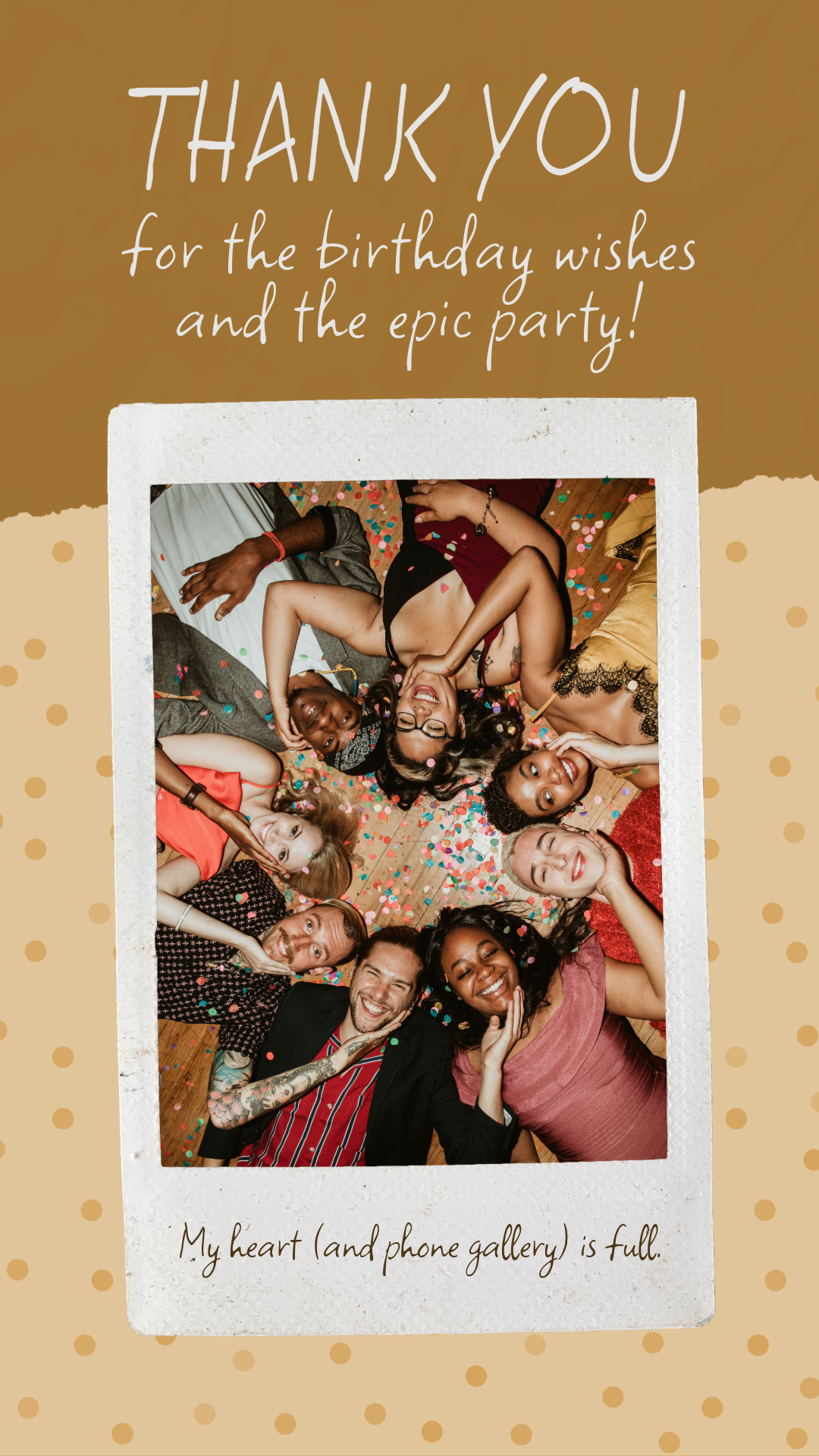 Brown Birthday Facebook Story