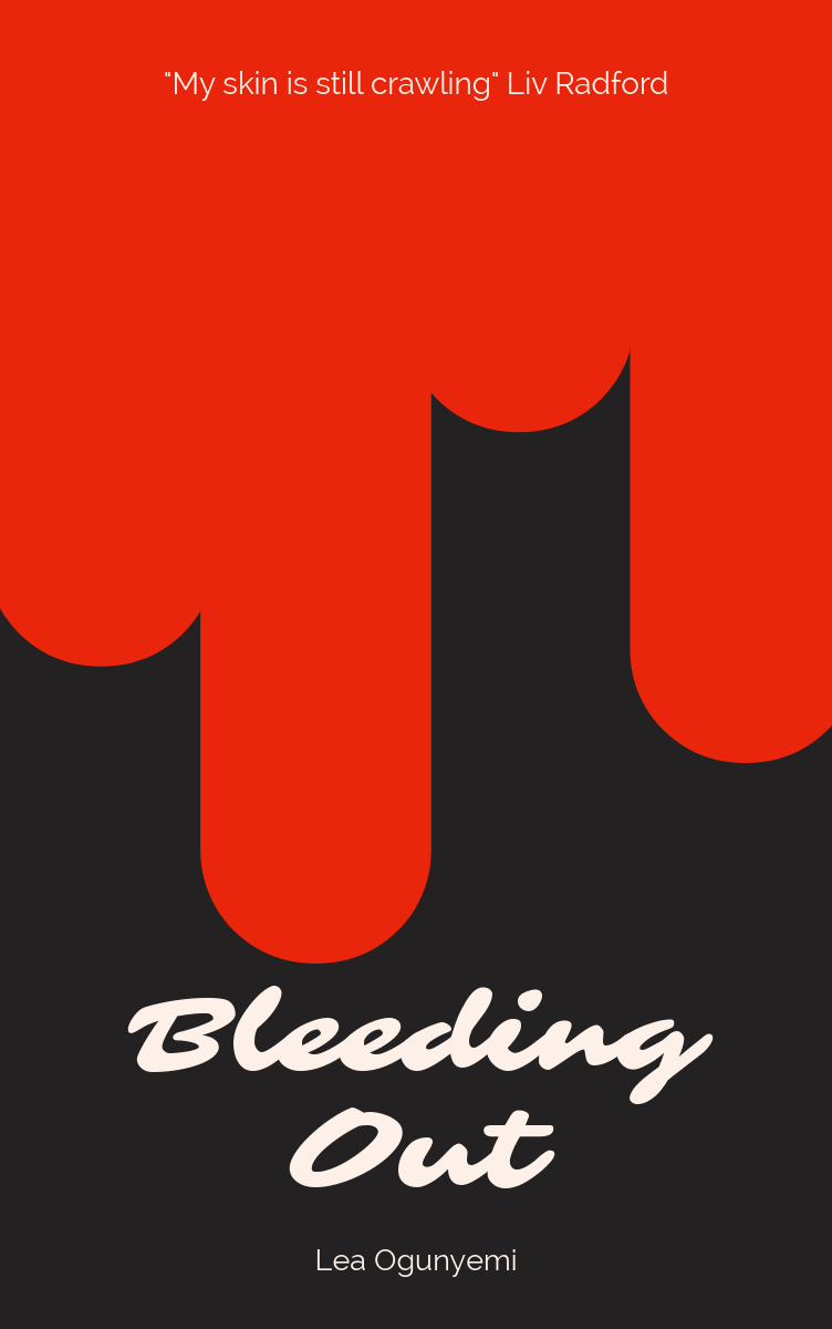 Red & Black Dripping Blood Horror Thriller Book Cover