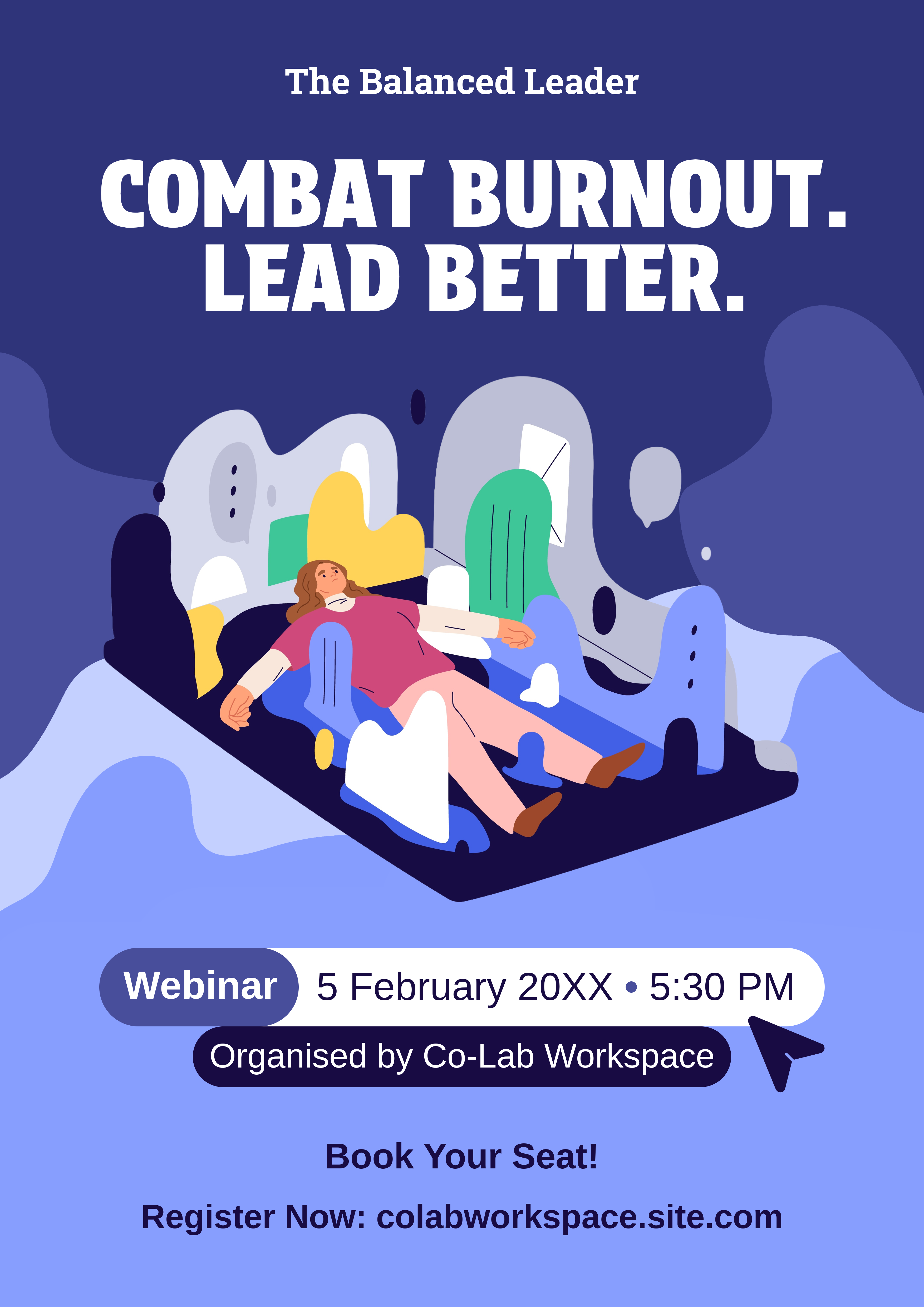 Blue Mental Health Business Poster