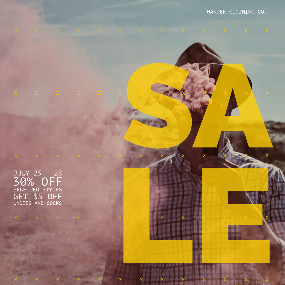 Modern Fashion Model Photo Fashion Store Sale Instagram Square