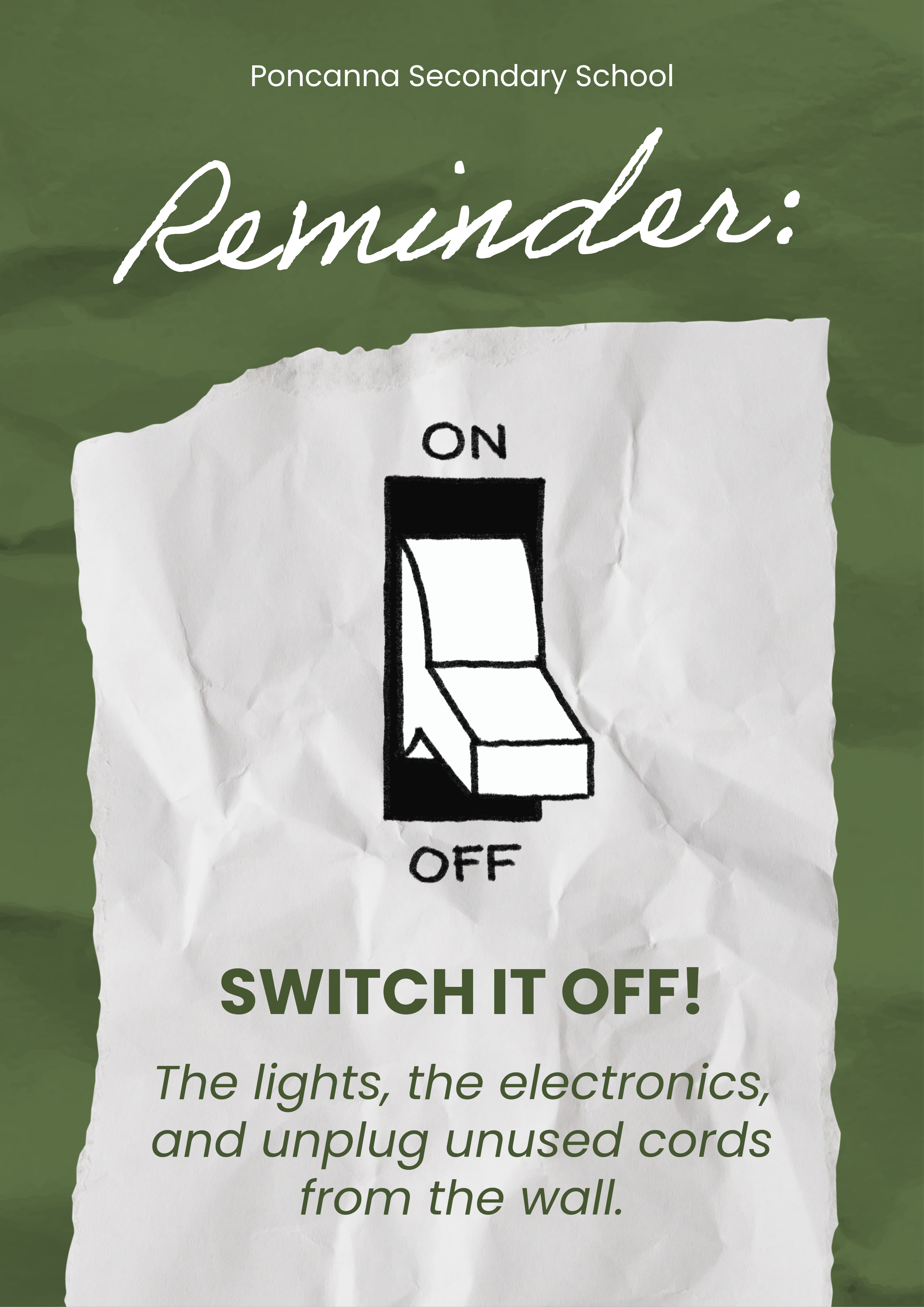 Green Energy Saving Tips Poster