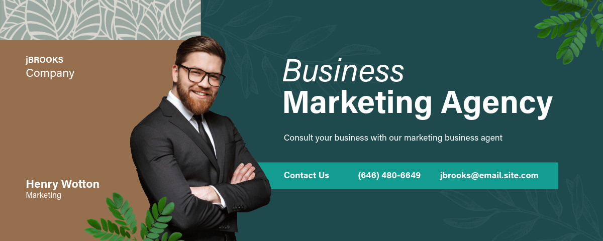 Green And Brown Business Agency Twitch Banner