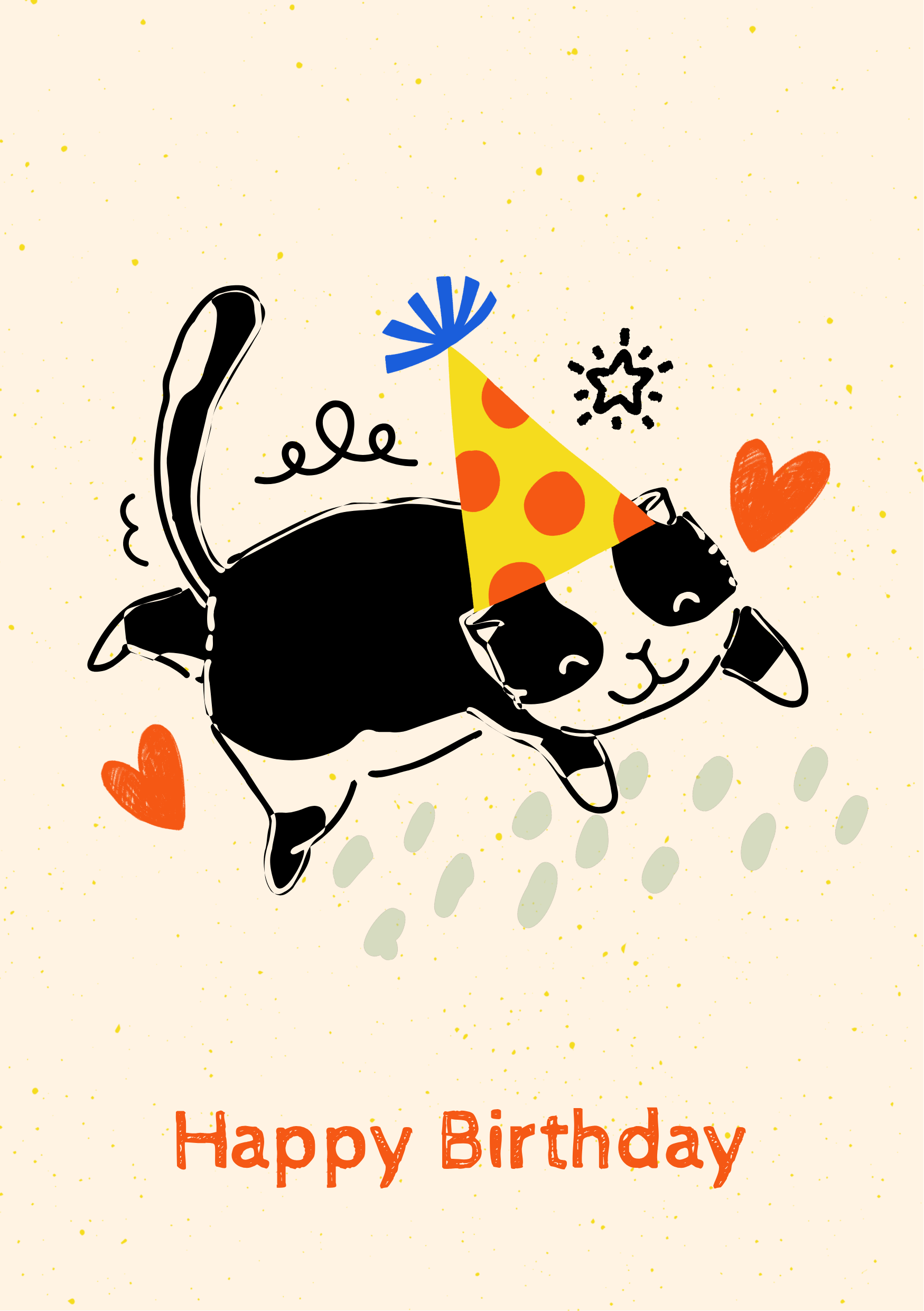Beige Kid Birthday Card