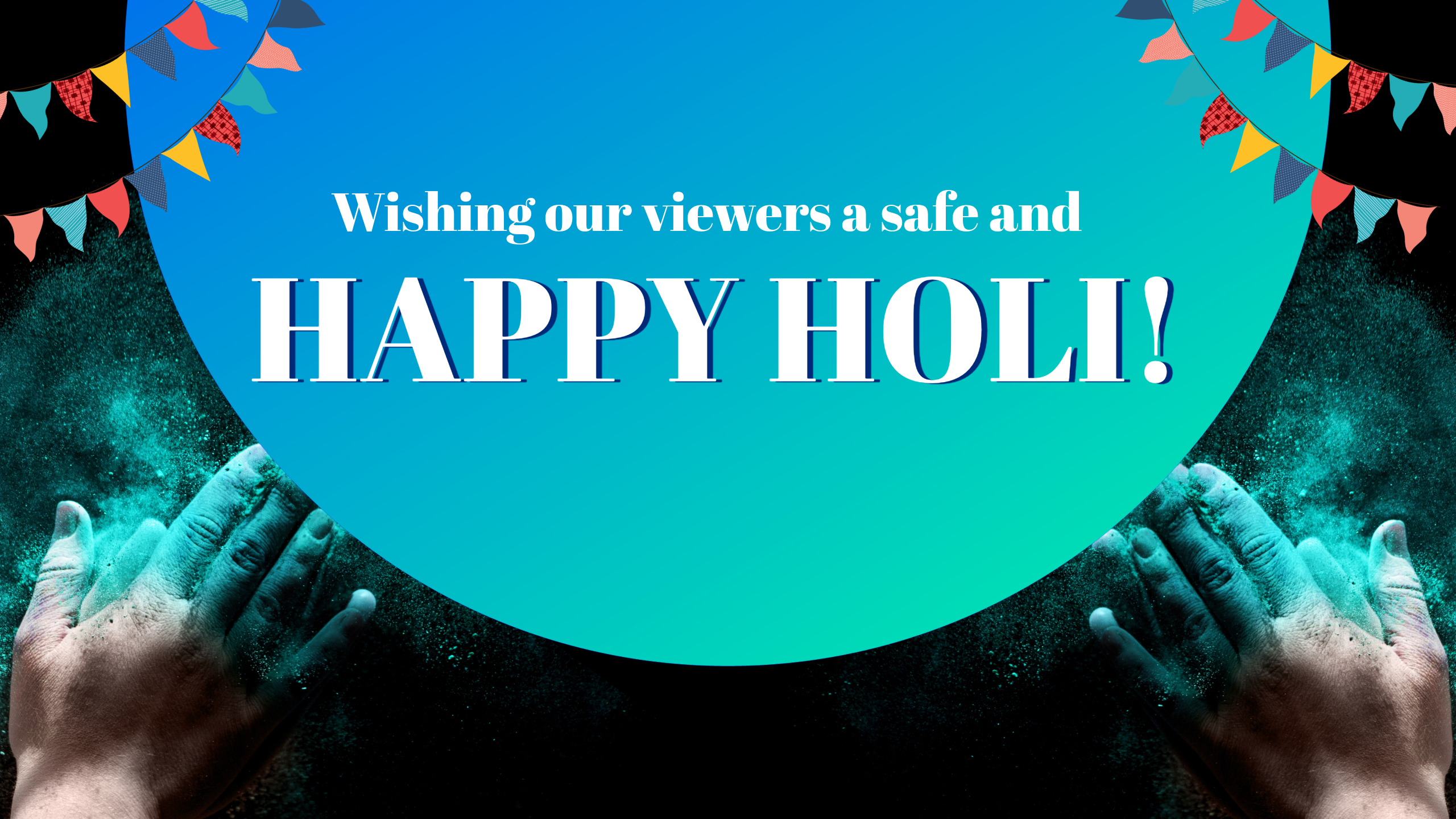 Blue Holi YouTube Banner