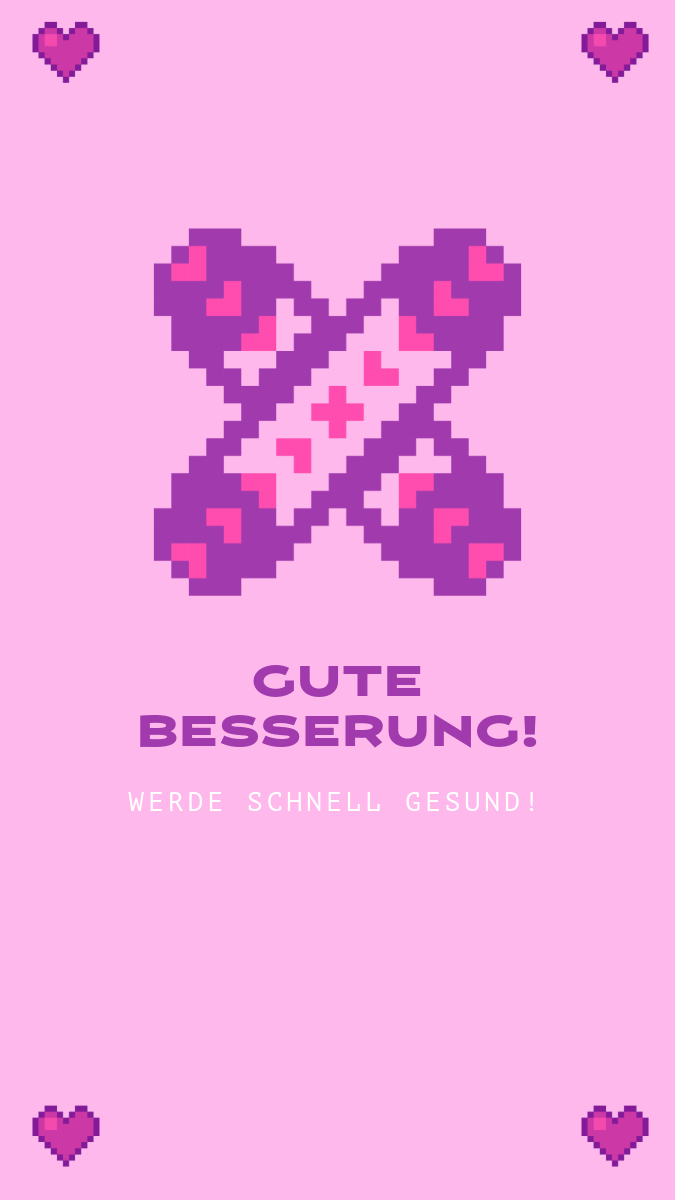 Pink and Purple Get Well Soon Facebook Story
